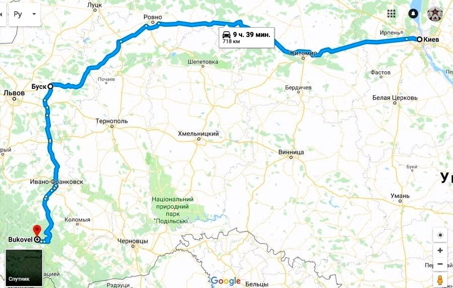 Буковель на карте ивано франковской области